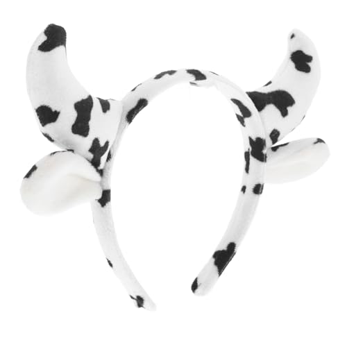 FUTUREORYY Niedliches Kuh stirnband mit Weichen Ohren und Hörnern Elastisch und Bequem Kawaii Haaraccessoire für Frauen und Mädchen für Karneval Halloween Cosplay und Partydekoration von FUTUREORYY