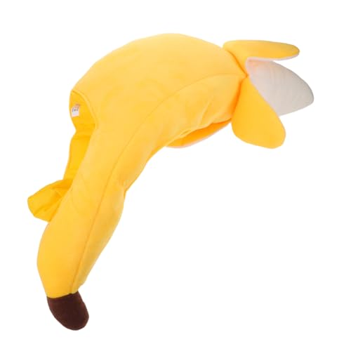 FUTUREORYY Plüsch Bananenhut Lustiger Obsthut Weiches Material Kostüm Accessoire für Halloween Karneval Cosplay von FUTUREORYY