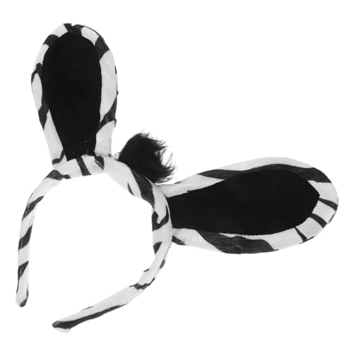 FUTUREORYY Plüsch Zebra Ohren Stirnband Weiches Tierkostüm Zubehör für Mädchen Karneval Party Geburtstag Cosplay Bequem und Einfach zu Tragen von FUTUREORYY