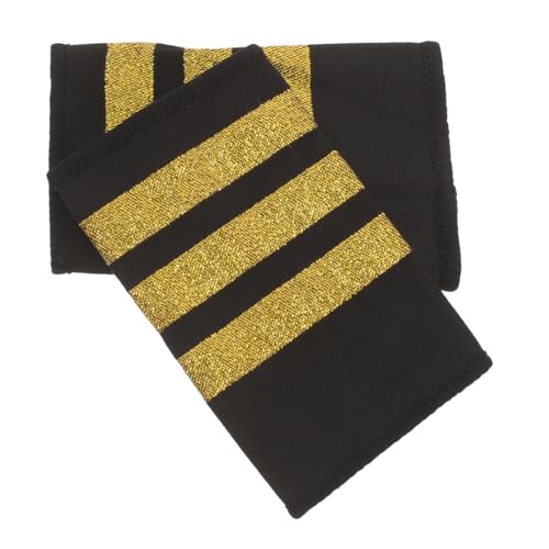 FUTUREORYY Professionelle Goldene Pilot Epauletten Streifen Schulterklappen für Kapitän Uniform Traditionelle Fluggesellschaft Abzeichen für Piloten Trainees und Cosplay Zubehör FUTUREORYY Professionelle Goldene Pilot Epauletten Streifen Schulterklappen für Kapitän Uniform Traditionelle Fluggesellschaft Abzeichen für Piloten Trainees und Cosplay Zubehör von FUTUREORYY