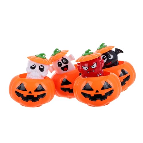 FUTUREORYY Satz Uhrwerk Swing - Statue Dekorationen Gruselig Halloween Kernstück Kürbisse Künstlich Beängstigend Dekorativ Led Kürbis Uhrwerk Plastik Orange von FUTUREORYY