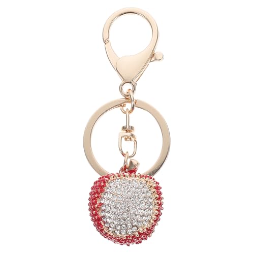 FUTUREORYY Schlüsselanhänger Obst Handtaschen Ornament Obst Anhänger Schlüsselanhänger Litschi Hängendes Ornament Handtaschen Schlüsselanhänger Kristall Litschi Schlüsselanhänger von FUTUREORYY