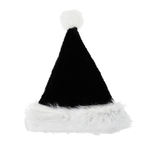 FUTUREORYY Schwarze Plüsch Weihnachtsmütze Weihnachts und Halloween Partyhut Flauschige Rutschfeste Haube für Festliche Kostüme und Geschenkidee FUTUREORYY Schwarze Plüsch Weihnachtsmütze Weihnachts und Halloween Partyhut Flauschige Rutschfeste Haube für Festliche Kostüme und Geschenkidee von FUTUREORYY