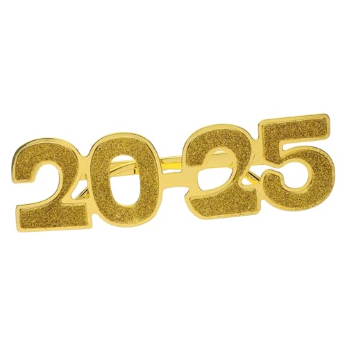 FUTUREORYY Silvester Partybrille Gold Glitzernde Neujahrs Partybrille mit Zahlen Design Lustiges Foto Accessoire für Damen und Herren als Silvester Deko und Feier Requisite FUTUREORYY Silvester Partybrille Gold Glitzernde Neujahrs Partybrille mit Zahlen Design Lustiges Foto Accessoire für Damen und Herren als Silvester Deko und Feier Requisite von FUTUREORYY