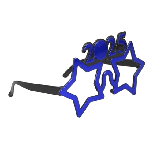 FUTUREORYY Silvester Partybrille aus Robustem Pc Material Leuchtende Stern Design Neujahrsbrille Lustige Fotorequisite für Familienfeiern und Festliche Anlässe von FUTUREORYY