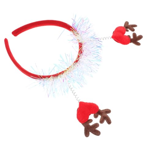 FUTUREORYY Stirnband weihnachtskopfschmuck rentier haarband Xmas-Haarband Herz-Haarband Herz Haarreifen Elf Reh Weihnachtsaccessoires für Frauen weihnachtsstirnbänder für erwachsene Stoff rot FUTUREORYY Stirnband weihnachtskopfschmuck rentier haarband Xmas-Haarband Herz-Haarband Herz Haarreifen Elf Reh Weihnachtsaccessoires für Frauen weihnachtsstirnbänder für erwachsene Stoff rot von FUTUREORYY