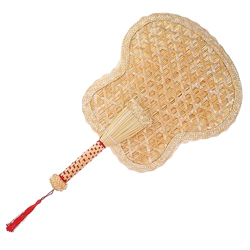 FUTUREORYY Straw Handfächer Handgewebt für Sommer Eleganter Sommerventilator aus Naturmaterial für Hochzeiten Partys und Dekoration im und Außenbereich von FUTUREORYY