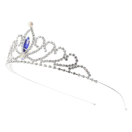 FUTUREORYY Tiara Haarreif mit Strass Leichtes Metall Diadem für Mädchen und Frauen Hochzeit Braut Krone Festlicher Kopfschmuck für Geburtstag Party Bühnenauftritt Blau von FUTUREORYY