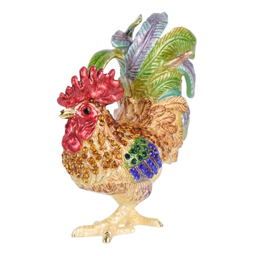 FUTUREORYY Vintage Schmuckschatulle aus Hochwertiger Handbemalt Kleine Aufbewahrungsbox für Ringe Halsketten Ohrringe Dekoratives Hahn ornament für Tischdekoration FUTUREORYY Vintage Schmuckschatulle aus Hochwertiger Handbemalt Kleine Aufbewahrungsbox für Ringe Halsketten Ohrringe Dekoratives Hahn ornament für Tischdekoration von FUTUREORYY