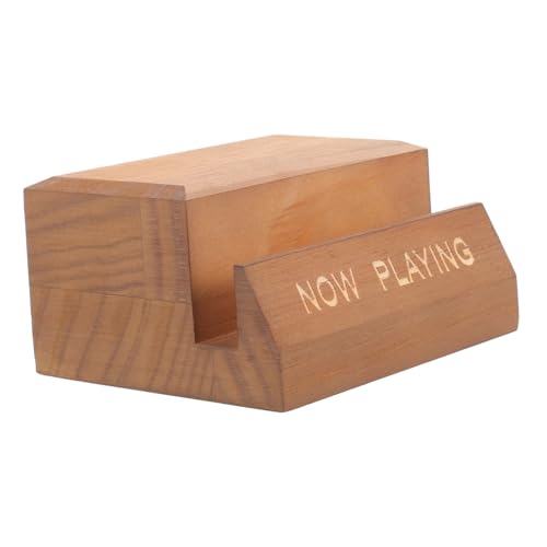 FUTUREORYY Vinyl Record Stand aus Holz Stabiler und Langlebiger Schallplattenhalter Kompakt und Tragbar als Dekorativer CD Vinyl support für Tisch Wohnzimmer Büro Braun von FUTUREORYY