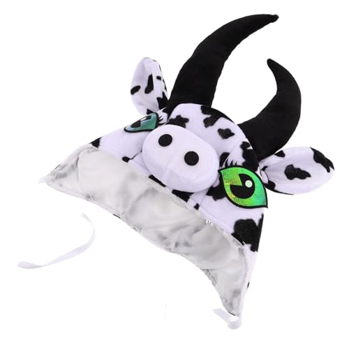 FUTUREORYY Weiches Plüsch Kuhmütze Kuscheliges Tier Design Fotorequisiten für Bauernhofpartys Cosplay und Bühnenauftritte Jungen Mädchen Niedliches Kuhkopfbedeckung FUTUREORYY Weiches Plüsch Kuhmütze Kuscheliges Tier Design Fotorequisiten für Bauernhofpartys Cosplay und Bühnenauftritte Jungen Mädchen Niedliches Kuhkopfbedeckung von FUTUREORYY