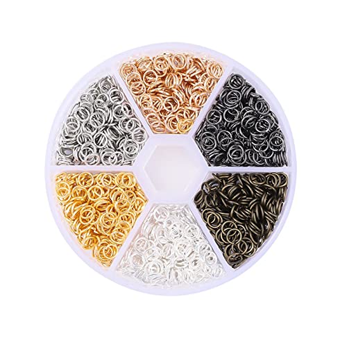 1 Box 4–10 mm große Metall-Binderinge für Schmuckherstellung, Verbindungsstücke, Spaltringe, Zubehör, Schmuckzubehör 1 Box 4–10 mm große Metall-Binderinge für Schmuckherstellung, Verbindungsstücke, Spaltringe, Zubehör, Schmuckzubehör von FUUGlan