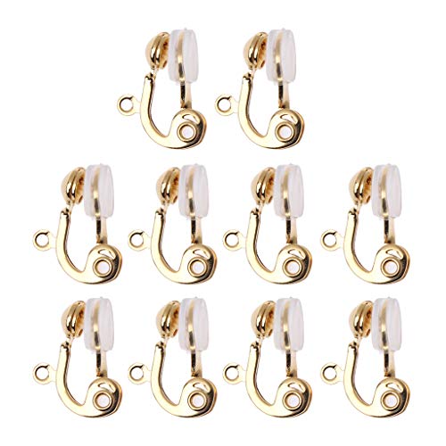 10 Stück Ohrclip-Konverter, Umwandlung, Ohrnadel, Ohrhaken zum Wechseln von Ohrklemmen, Schmuckzubehör für nicht durchstochene Ohren 10 Stück Ohrclip-Konverter, Umwandlung, Ohrnadel, Ohrhaken zum Wechseln von Ohrklemmen, Schmuckzubehör für nicht durchstochene Ohren von FUUGlan