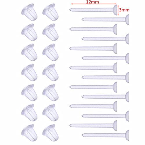 100 Sets Ohrringpfosten & Verschlüsse Ohrringe für empfindliche Ohren Klar Unsichtbar Sport Ohrringe 100 Sets Ohrringpfosten & Verschlüsse Ohrringe für empfindliche Ohren Klar Unsichtbar Sport Ohrringe von FUUGlan