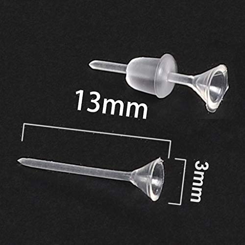 100 Sets Ohrringpfosten & Verschlüsse Ohrringe für empfindliche Ohren Klar Unsichtbar Sport Ohrringe 100 Sets Ohrringpfosten & Verschlüsse Ohrringe für empfindliche Ohren Klar Unsichtbar Sport Ohrringe von FUUGlan