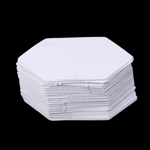 100 Stück gespannte sechseckige Vorlagen für Papier, Quilten, Patchwork, Nähen von FUUGlan