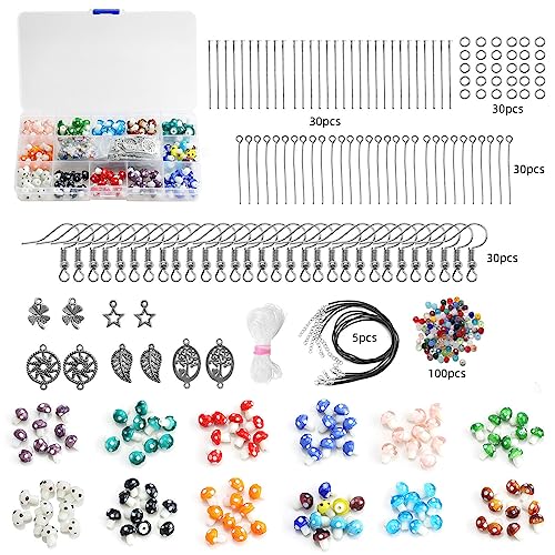 15Girds Pilz-Perlen, handgefertigt, Lampwork-Perlen, gemischte Pilz-Charm-Perlen, Abstandshalter, lose Perlen, Schmuckzubehör, Dekoration von FUUGlan