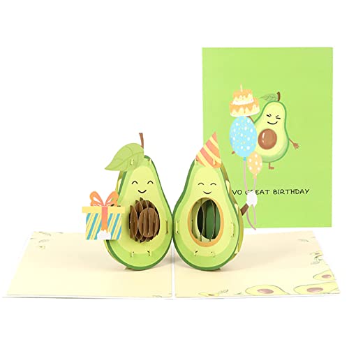 3D-Avocado-Geburtstagskarte, Festival-Einladungsgruß, Gedenkkarten für Geburtstag, Muttertag von FUUGlan