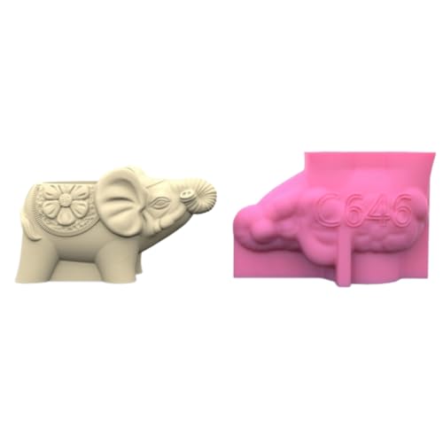 3D-Elefanten-Silikonform für Blumentöpfe, Vasen, Beton, Zement, Epoxidharz, Gießwerkzeug, Basteln, Heimdekoration 3D-Elefanten-Silikonform für Blumentöpfe, Vasen, Beton, Zement, Epoxidharz, Gießwerkzeug, Basteln, Heimdekoration von FUUGlan