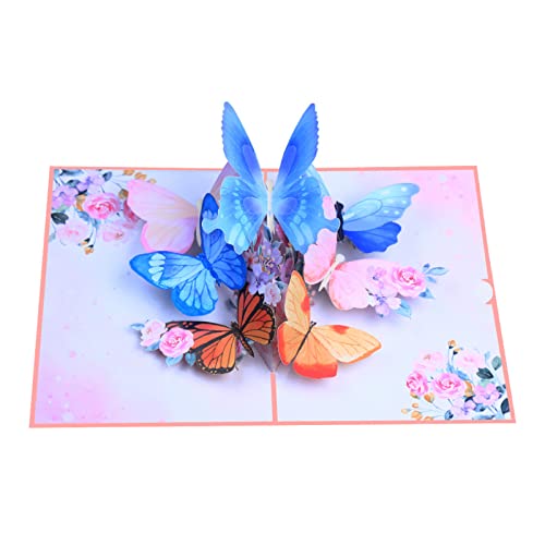 3D-Grußkarte mit fliegendem Schmetterling, Meassage-Karte, Zubehör für Mutter, Ehefrau, Geburtstagskarte, Dekoration von FUUGlan