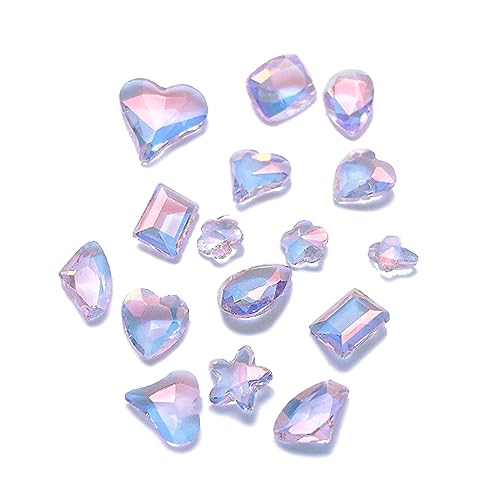 3D-Kristallglas-Strasssteine, spitzer Boden, 3D-Kristall-Maniküre-Dekoration, Zubehör, 30 Stück 3D-Kristallglas-Strasssteine, spitzer Boden, 3D-Kristall-Maniküre-Dekoration, Zubehör, 30 Stück von FUUGlan
