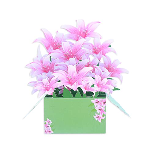 3D-Lilien für Karte, Papierbox, Geburtstagskarte, handgefertigte Handschrift für Ausdruck, Segen an Ehefrau, Lehrer, Hochzeitskarte von FUUGlan