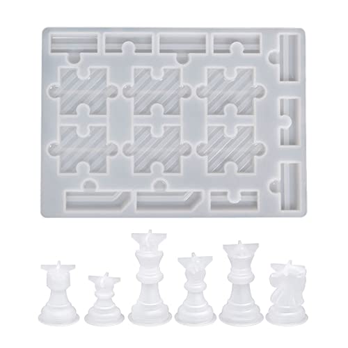 3D-Schach-Silikonharz-Form, Schachbrettform, Kristall-Epoxidharz für Harzformen, Familien-Party-Spiel von FUUGlan