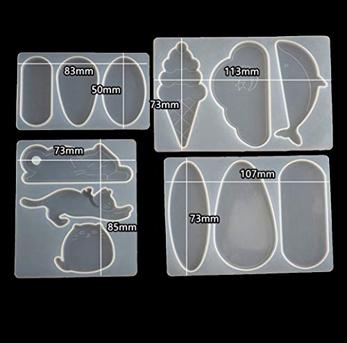 4 Stück Harzform Haarnadel Gießform Haarspange Silikonharz-Form Schmuckform für Epoxidharz Haarnadel 4 Stück Harzform Haarnadel Gießform Haarspange Silikonharz-Form Schmuckform für Epoxidharz Haarnadel von FUUGlan