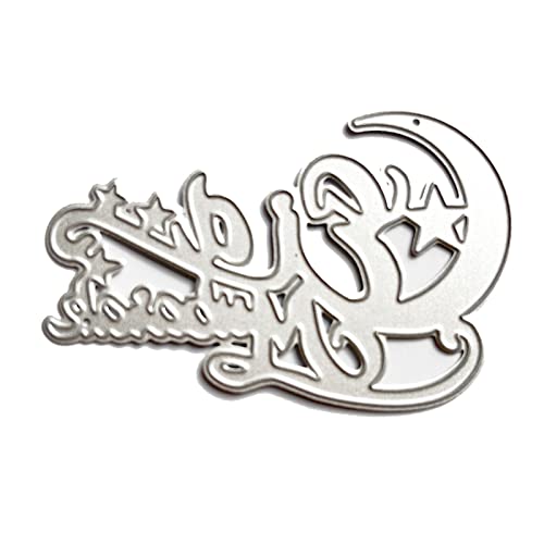 Eid Moon Metall-Stanzschablone, Bastelarbeiten, Karbonstahl, Prägeschablone, Schablone, Scrapbooking für Karten, Stanzform von FUUGlan