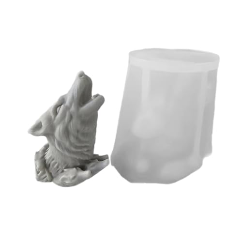 Einzigartige Epoxidharz-Formen, Wolfskopf, Gipsform, 3D-Figuren, Bastelform, Heimdekoration, Silikonherstellung Einzigartige Epoxidharz-Formen, Wolfskopf, Gipsform, 3D-Figuren, Bastelform, Heimdekoration, Silikonherstellung von FUUGlan