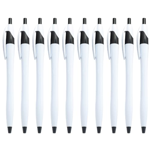 FUUGlan 10 Stück Kugelschreiber mit Stift-Clip, einziehbarer Kugelschreiber, Business-Signierstift, glatt zu schreiben, für Büro FUUGlan 10 Stück Kugelschreiber mit Stift-Clip, einziehbarer Kugelschreiber, Business-Signierstift, glatt zu schreiben, für Büro von FUUGlan