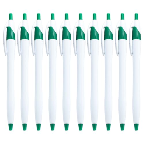 FUUGlan 10 Stück Kugelschreiber mit Stift-Clip, einziehbarer Kugelschreiber, Business-Signierstift, glatt zu schreiben, für Büro von FUUGlan