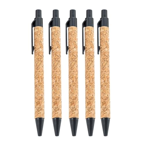 FUUGlan 5 Stück 1,0 mm einziehbarer Kugelschreiber, Ölstift, glattes Schreiben, Kugelschreiber, Schreibwaren, Schule, Bürobedarf von FUUGlan