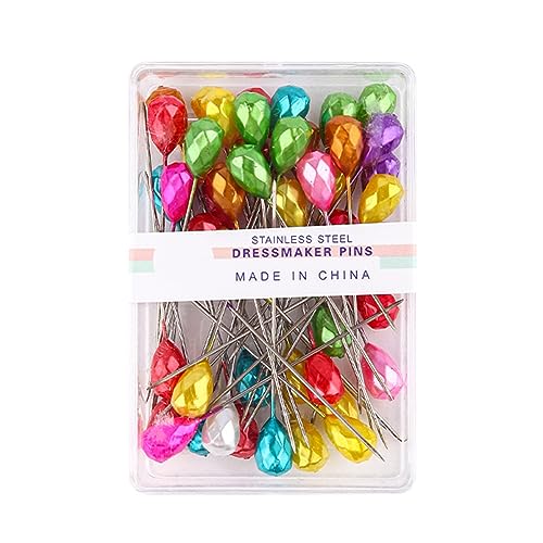 FUUGlan 50 Stück 5,1 cm lange Nähnadeln, gerade Quiltnadeln, bunte Quiltnadeln, Nähpositionierungsnadeln zum Quilten und Nähen von FUUGlan