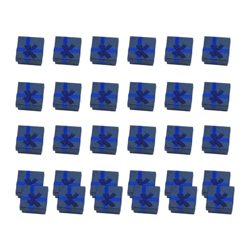 FUUGlan Aufbewahrungsboxen für Schmuck, Geschenke, kleine Pappschachtel mit Deckel, Schleife, für Ringe, Halsketten, Anhänger, Organisation, 30 Stück von FUUGlan