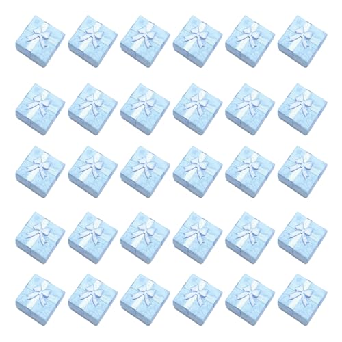 FUUGlan Aufbewahrungsboxen für Schmuck, Geschenke, kleine Pappschachtel mit Deckel, Schleife, für Ringe, Halsketten, Anhänger, Organisation, 30 Stück FUUGlan Aufbewahrungsboxen für Schmuck, Geschenke, kleine Pappschachtel mit Deckel, Schleife, für Ringe, Halsketten, Anhänger, Organisation, 30 Stück von FUUGlan