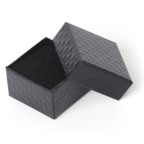 FUUGlan Schmuckkästchen aus schwarzem Papier mit Baumwollfüllung für Ringe, Ohrringe, Charm-Anhänger, Halsketten, Armreif FUUGlan Schmuckkästchen aus schwarzem Papier mit Baumwollfüllung für Ringe, Ohrringe, Charm-Anhänger, Halsketten, Armreif von FUUGlan