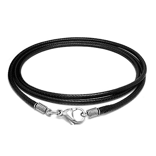 Geflochtene Lederschnur-Halsketten, Anhänger, Charm-Erkenntnisse, Edelstahl-Verschluss, Schnur für Schmuckherstellung Geflochtene Lederschnur-Halsketten, Anhänger, Charm-Erkenntnisse, Edelstahl-Verschluss, Schnur für Schmuckherstellung von FUUGlan