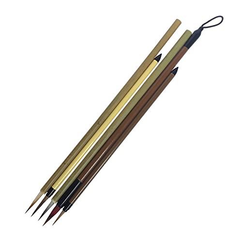 Kalligraphie-Pinsel, lange, feine Spitze, für chinesische Kalligraphie, Malerei, Umriss, Futter, Skizzieren, 5 Stück Kalligraphie-Pinsel, lange, feine Spitze, für chinesische Kalligraphie, Malerei, Umriss, Futter, Skizzieren, 5 Stück von FUUGlan