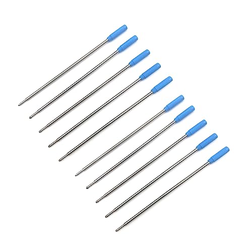 Professionelle Metall-Kugelschreiberminen, 115 mm Länge x 1 mm Spitze, zum Schreiben von Kugelschreibern, 10 Stück Professionelle Metall-Kugelschreiberminen, 115 mm Länge x 1 mm Spitze, zum Schreiben von Kugelschreibern, 10 Stück von FUUGlan