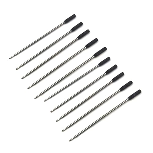 Professionelle Metall-Kugelschreiberminen, 115 mm Länge x 1 mm Spitze, zum Schreiben von Kugelschreibern, 10 Stück Professionelle Metall-Kugelschreiberminen, 115 mm Länge x 1 mm Spitze, zum Schreiben von Kugelschreibern, 10 Stück von FUUGlan