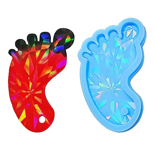 Silikonform für kleine Füße, für Damen, Schlüsselanhänger, dekorativer Anhänger, Kunstharz, Guss, Schmuckformen von FUUGlan