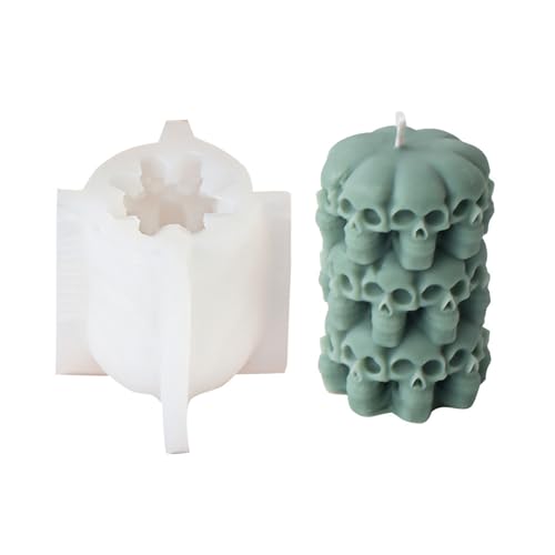 Silikonformen mit Skelettkopf für Seife, Halloween-Dekoration, Gips-Dekoration, Totenkopf-Form, leicht zu entformen Silikonformen mit Skelettkopf für Seife, Halloween-Dekoration, Gips-Dekoration, Totenkopf-Form, leicht zu entformen von FUUGlan