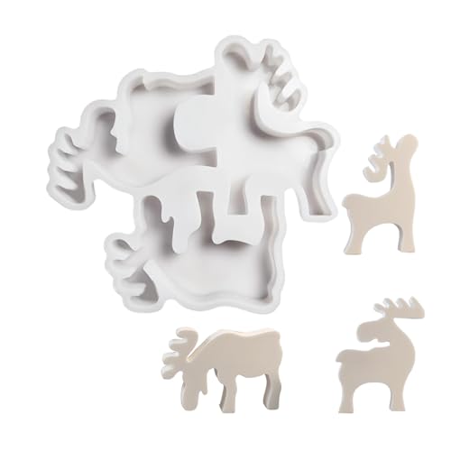 Silikonformen mit Weihnachts-Rentier für Epoxidharz, Schokolade, Gips, Silikonformen für Heimdekoration, Küchenzubehör Silikonformen mit Weihnachts-Rentier für Epoxidharz, Schokolade, Gips, Silikonformen für Heimdekoration, Küchenzubehör von FUUGlan