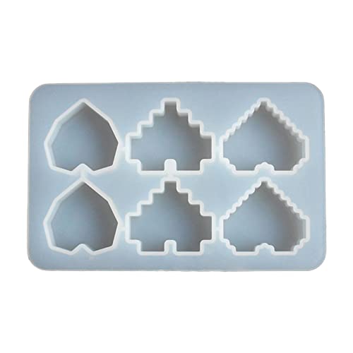 for Creative Jewelry Pendant Craft Pixel Heart Silicone Mold Love Shaped Resin Mold Heart Silicone Charm Pendant MOL von FUUGlan