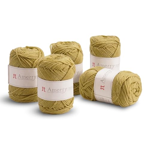 Hamanaka Amerry Garn, 5 Knäuel, mittelschwer, Kammgarn, 70 % neuseeländische Merinowolle, 30 % Acryl-Mischung, weiches und leicht zu strickendes Garn zum Stricken und Häkeln, hergestellt in Japan (Col Hamanaka Amerry Garn, 5 Knäuel, mittelschwer, Kammgarn, 70 % neuseeländische Merinowolle, 30 % Acryl-Mischung, weiches und leicht zu strickendes Garn zum Stricken und Häkeln, hergestellt in Japan (Col von FUWA FUWA FRIENDS
