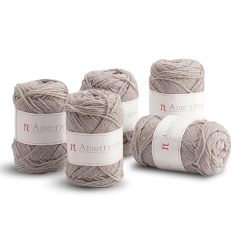 Hamanaka Amerry Garn, 5 Knäuel, mittelschwer, Kammgarn, 70 % neuseeländische Merinowolle, 30 % Acryl-Mischung, weiches und leicht zu strickendes Garn zum Stricken und Häkeln, hergestellt in Japan (Col Hamanaka Amerry Garn, 5 Knäuel, mittelschwer, Kammgarn, 70 % neuseeländische Merinowolle, 30 % Acryl-Mischung, weiches und leicht zu strickendes Garn zum Stricken und Häkeln, hergestellt in Japan (Col von FUWA FUWA FRIENDS