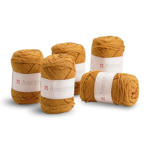 Hamanaka Amerry Garn, 5 Knäuel, mittelschwer, Kammgarn, 70 % neuseeländische Merinowolle, 30 % Acryl-Mischung, weiches und leicht zu strickendes Garn zum Stricken und Häkeln, hergestellt in Japan (Col Hamanaka Amerry Garn, 5 Knäuel, mittelschwer, Kammgarn, 70 % neuseeländische Merinowolle, 30 % Acryl-Mischung, weiches und leicht zu strickendes Garn zum Stricken und Häkeln, hergestellt in Japan (Col von FUWA FUWA FRIENDS