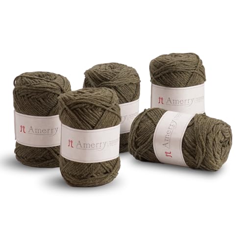Hamanaka Amerry Garn, 5 Knäuel, mittelschwer, Kammgarn, 70 % neuseeländische Merinowolle, 30 % Acryl-Mischung, weiches und leicht zu strickendes Garn zum Stricken und Häkeln, hergestellt in Japan (Col Hamanaka Amerry Garn, 5 Knäuel, mittelschwer, Kammgarn, 70 % neuseeländische Merinowolle, 30 % Acryl-Mischung, weiches und leicht zu strickendes Garn zum Stricken und Häkeln, hergestellt in Japan (Col von FUWA FUWA FRIENDS
