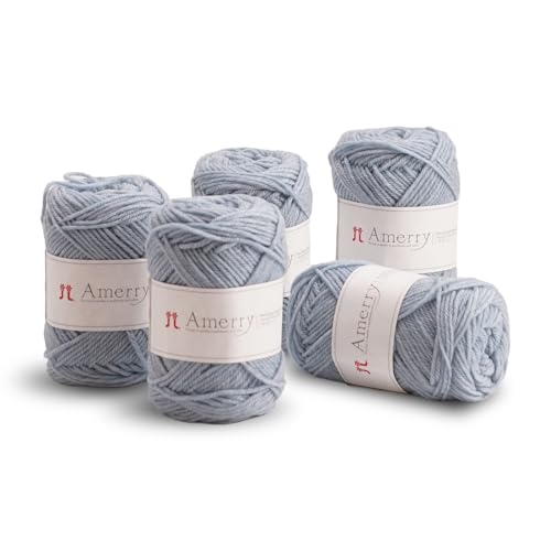 Hamanaka Amerry Garn, 5 Knäuel, mittelschwer, Kammgarn, 70 % neuseeländische Merinowolle, 30 % Acryl-Mischung, weiches und leicht zu strickendes Garn zum Stricken und Häkeln, hergestellt in Japan (Col Hamanaka Amerry Garn, 5 Knäuel, mittelschwer, Kammgarn, 70 % neuseeländische Merinowolle, 30 % Acryl-Mischung, weiches und leicht zu strickendes Garn zum Stricken und Häkeln, hergestellt in Japan (Col von FUWA FUWA FRIENDS